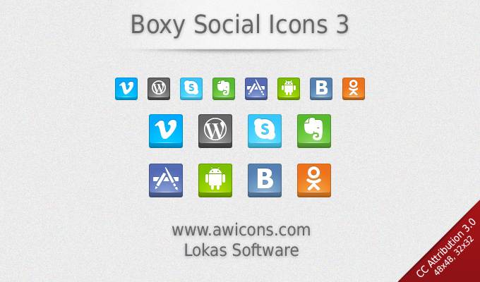  Boxy Social Icons 3